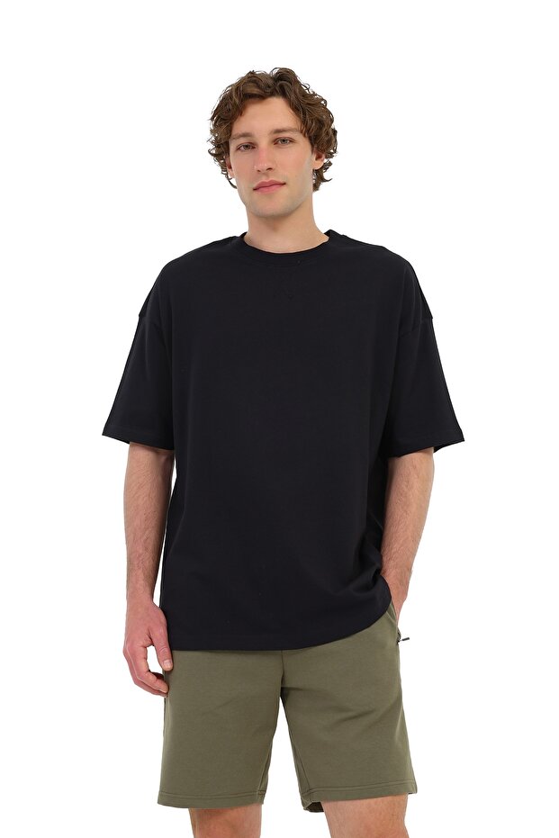 Mb Oversize 11Bs201 6Fx Black Men's Short Sleeve T-Shirt