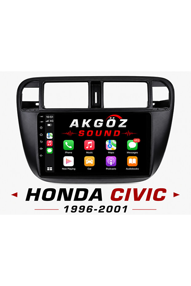 إطار الوسائط المتعددة HONDA CIVIC 1996-2001 مقاس 9 بوصة داخل المقابس