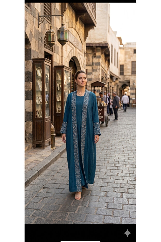 Two-Piece Dress with Arabic Pattern