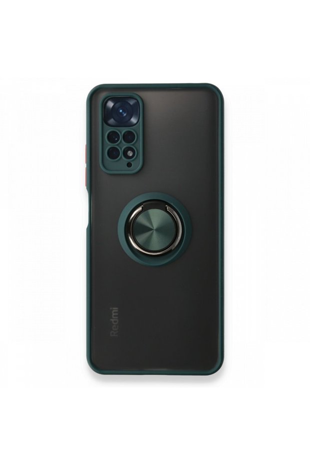 Xiaomi Redmi Note 11 Case with Camera Protection, Ring and Magnetic Stand, Frosted Back Cover