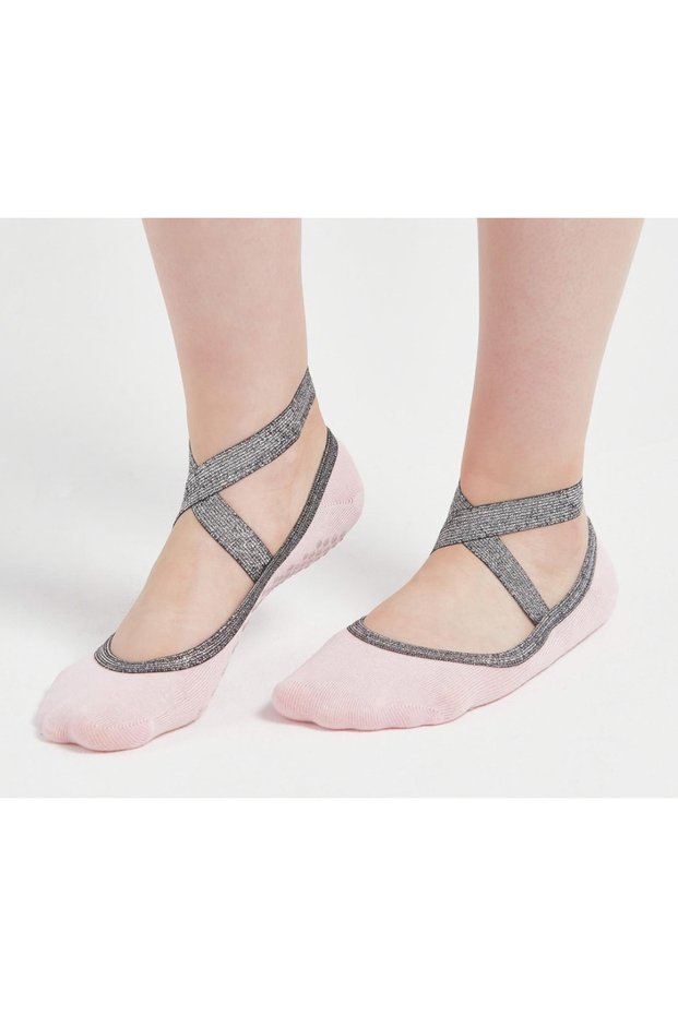 Women's Non-Slip Sole Yoga&Pilates Socks Pink