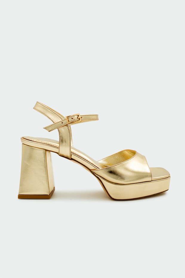 Reese Platform Evening Dress Women's Gold Heeled Shoes
