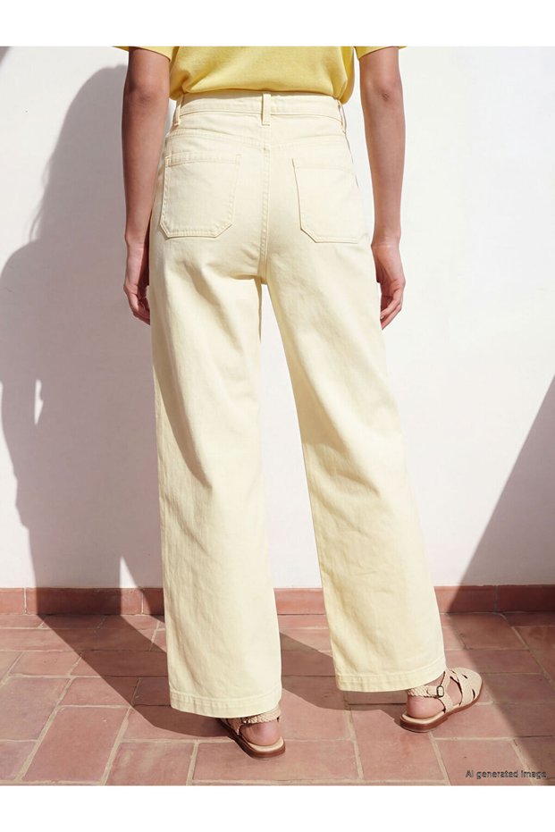 High Waist Wideleg Women's Jean Trousers