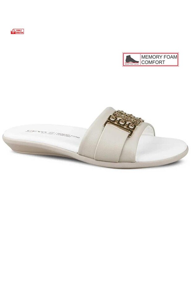 9827-15 Women's Gold Buckle Comfort Slippers