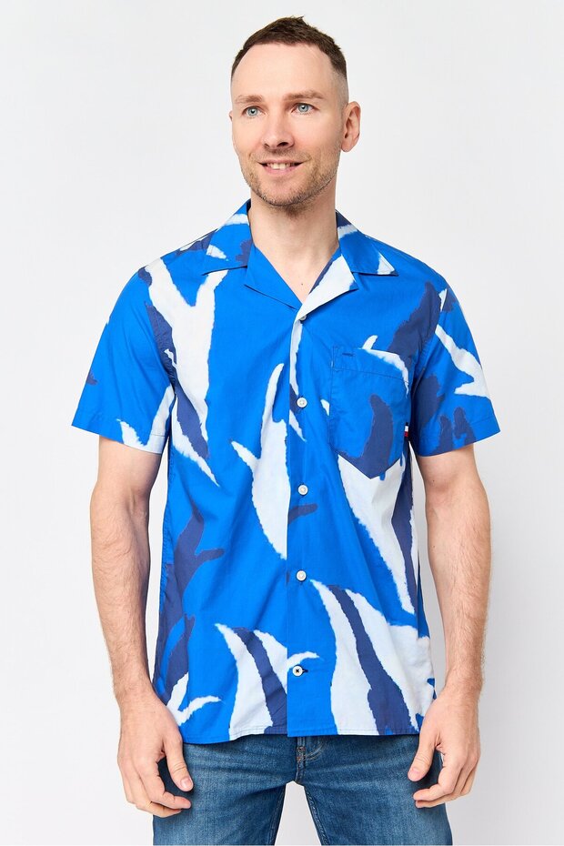 Men Regular Fit Allover Print Short Sleeve Casual Shirt, Multicolor