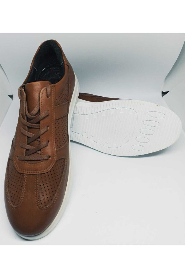 MEN'S SPORTS GENUINE LEATHER SHOES BROWN