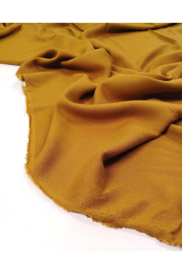 Oil Green Mustard Viscose Woven Fabric Tiril Tiril Blouse Fabric & Dress Fabric 145X335Cm
