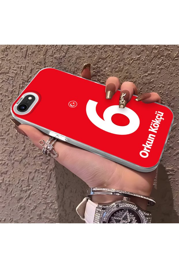 Silicone Edge Hard Back Phone Case Compatible with iPhone 8 Orkun Kökçü