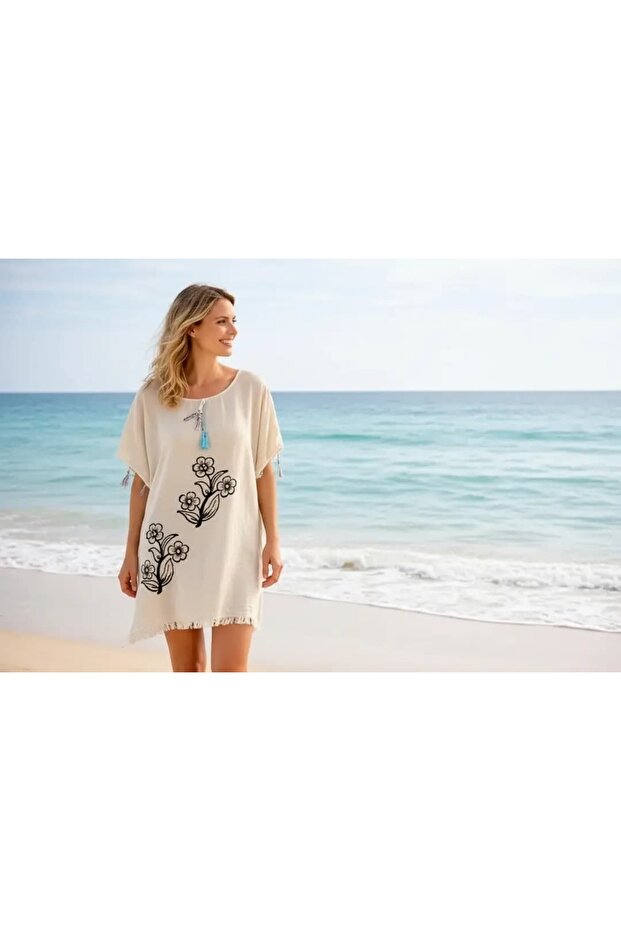 Cotton Bohemian Patterned Cotton Pareo – Beach Dress / Kimono – Standard Size (Various Patterns)