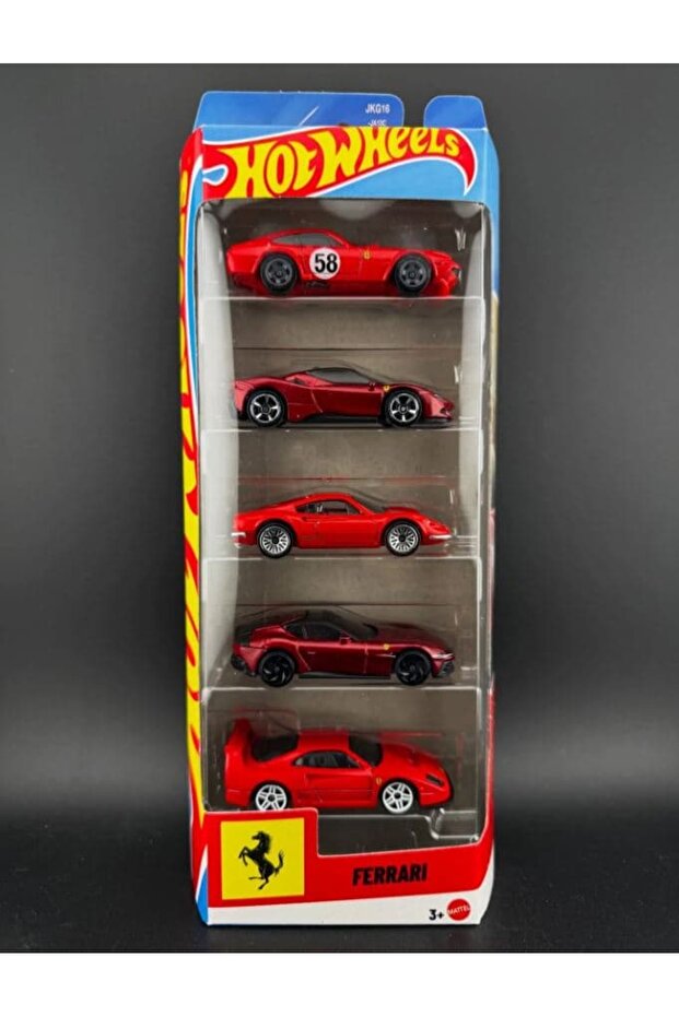 Ferrari 5-Piece Box 1/64 Model Car Set