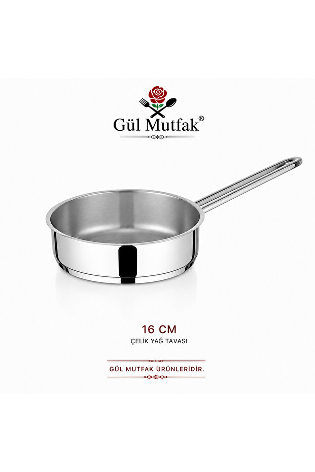 Mini Size Oil Pan 16 cm Stainless Steel
