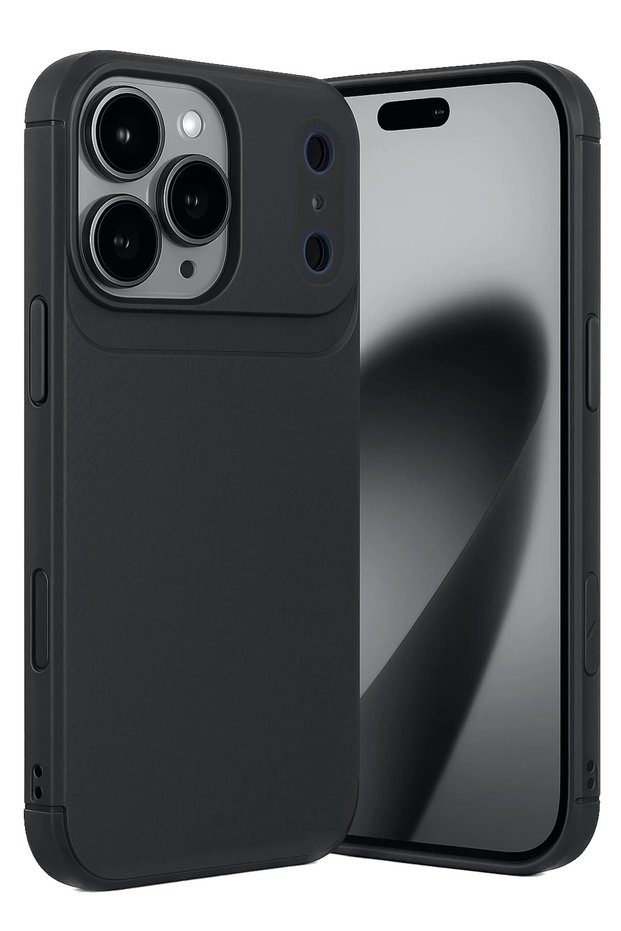 Ilkeshop New iPhone 17 Pro Auto Focus Carbon Cover (212918) - Black