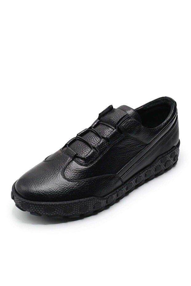 45 46 47 Size Men's Summer Shoes Black Leather Wide Fit Summer Use