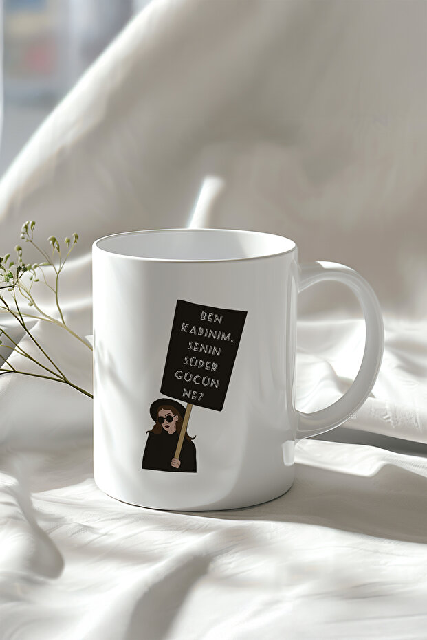 330ml Printed White Ceramic Mug Cup with Motivational Saying Theme