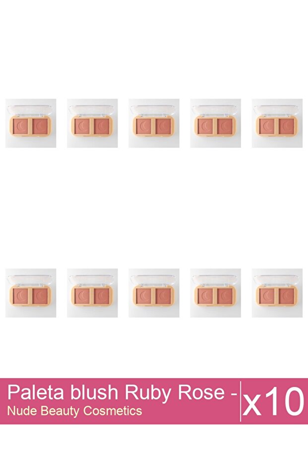 Set 10x Paleta blush Ruby Rose - Cheek To Cheek 03 - 1