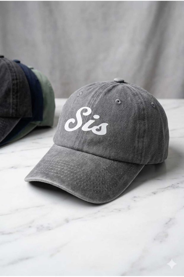 Unisex Vintage Stonewashed Baseball Cap with Lettering - Retro Cotton Adjustable Hat