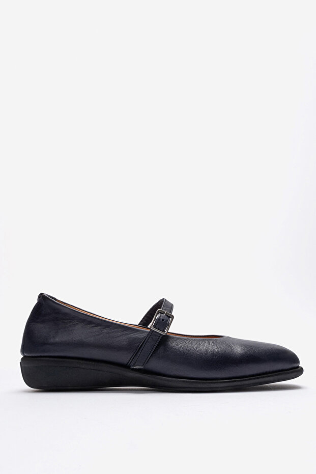 Women's comfort ballet flats genuine leather mtd 24377 navy