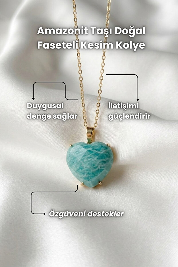 Amazonite Stone Natural Faceted Cut Pendant