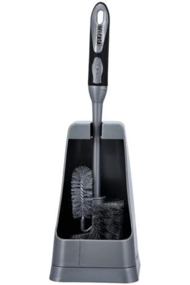 DC2406 Toilet Brush with Holder, Grey/Black