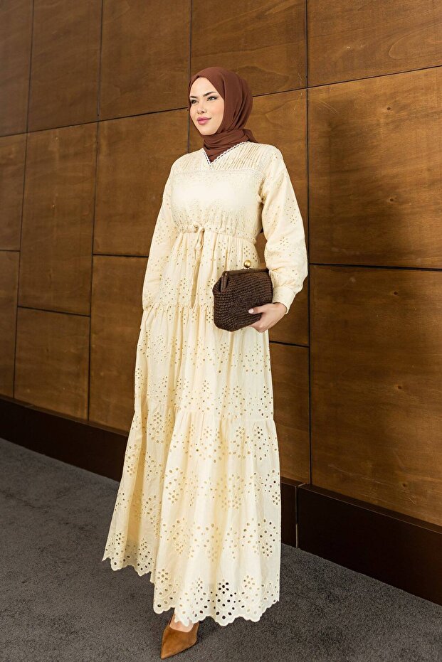 Brode Lace Long Women's Dress