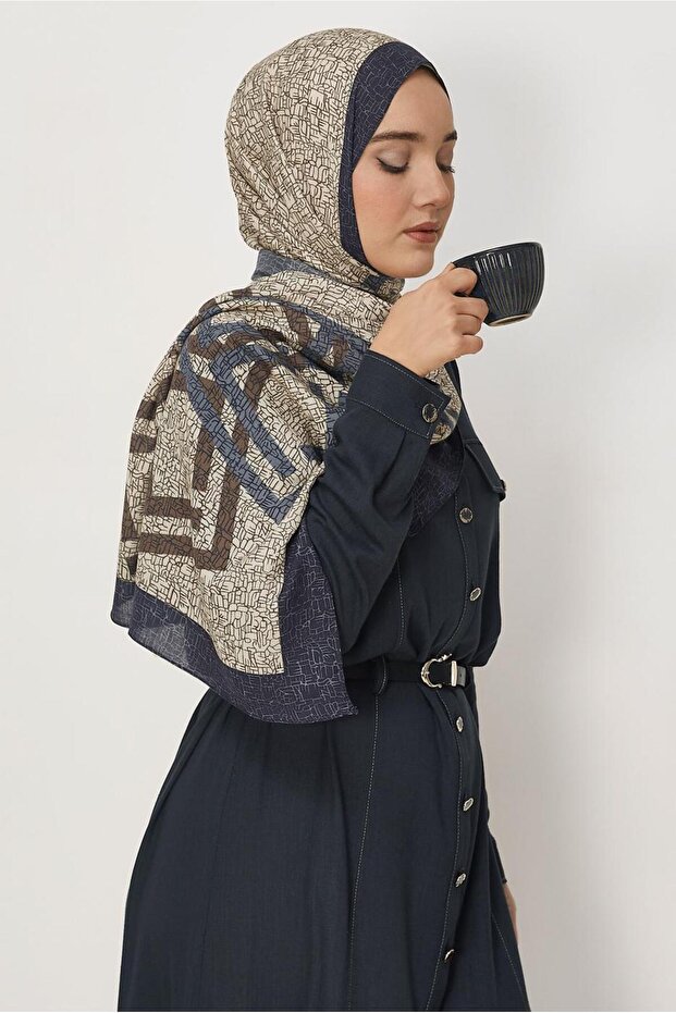 Patterned Viscose Shawl 8628 - 2