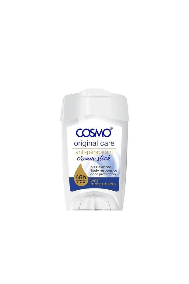 COSMO Original Care Antiperspirant Cream Stick – 45ml | 48-Hour Odor Protection, Moisturizing Formula, pH-Balanced, For Women (45ml, Original)