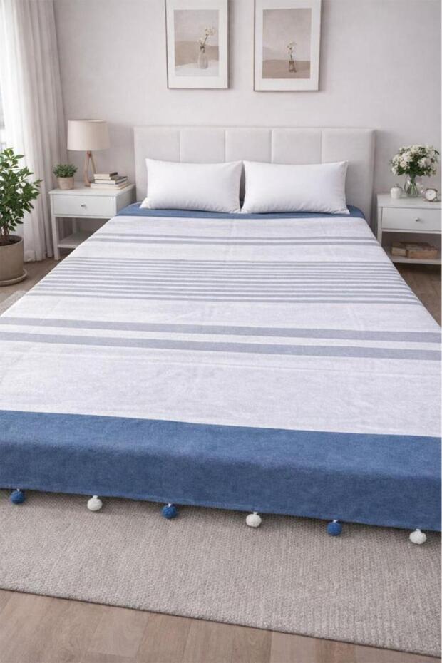 Merinos Colorway Glau Double Cotton Blanket 180X220 cm