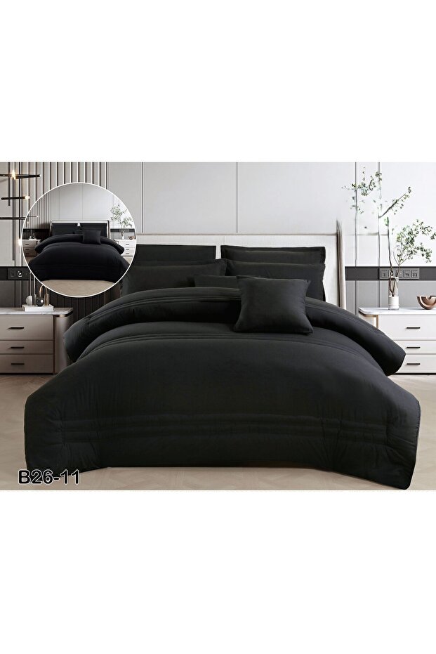 مفرش سرير نفرين صيفي ناعم ساده وجهين من المايكروفايبر 230×250