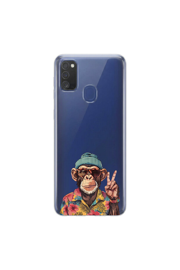 Cool Animal 9 Design Transparent Case Compatible with Samsung Galaxy M30S