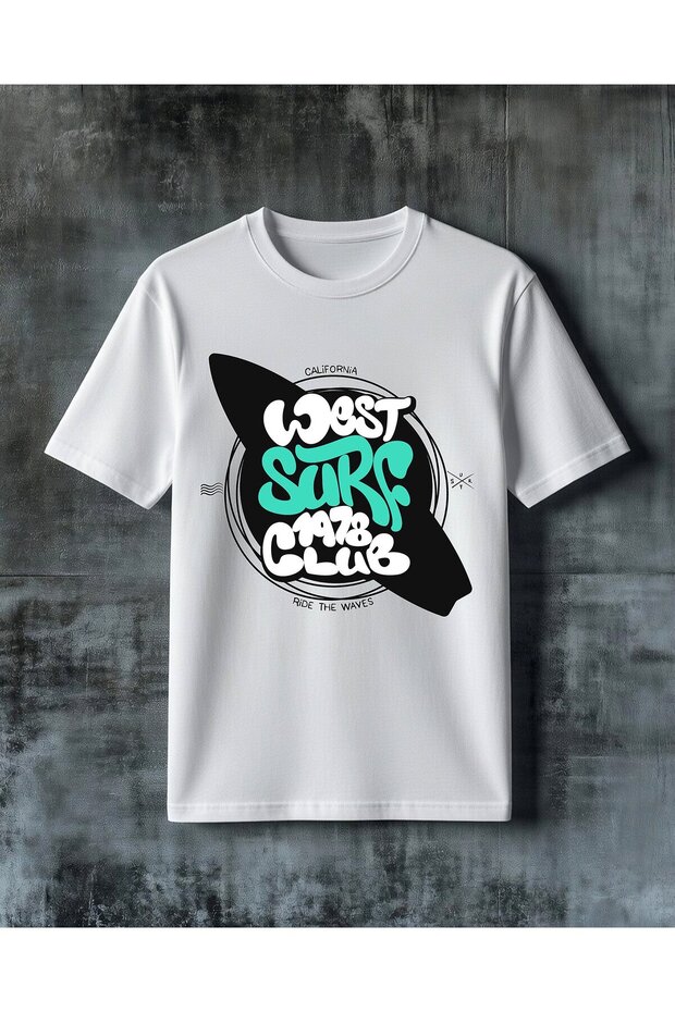 California West Surf Club Printed Oversize T-Shirt