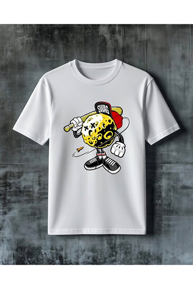 Swag Baseball Top Printed Oversize T-Shirt