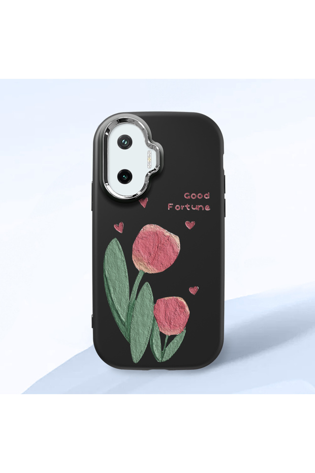 Poco F7 Compatible Shock-Absorbing Camera Protected Black Silicone Case