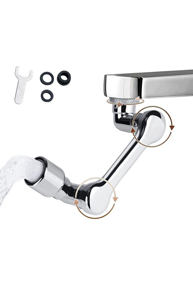 1080 موديل ثنائي، رأس رش مزدوج الوضع، ذراع روبوت مطبخ قابل للتمديد، دوران عالمي 1080 درجة
