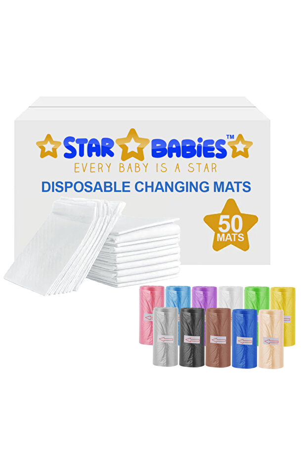 - Disposable Changing Mat 50pcs With Scented Bag 11pcs - White