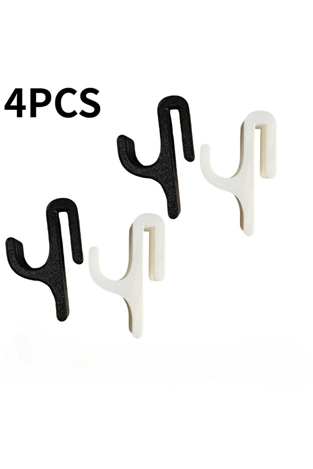 Mixed 4PCS Portable Shower Hook 3D Shower Door Towel Hooks Multi-functional Clip-on Hook For Bathroo