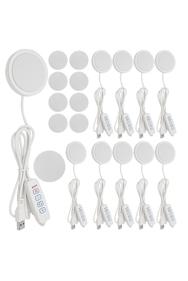 10 قطع من قطع غيار طابعة ثلاثية الأبعاد لطقم مصباح LED من Bambu Lab 001، طراز DIY بدون غلاف، ضوء أبيض دافئ، تيار مستمر