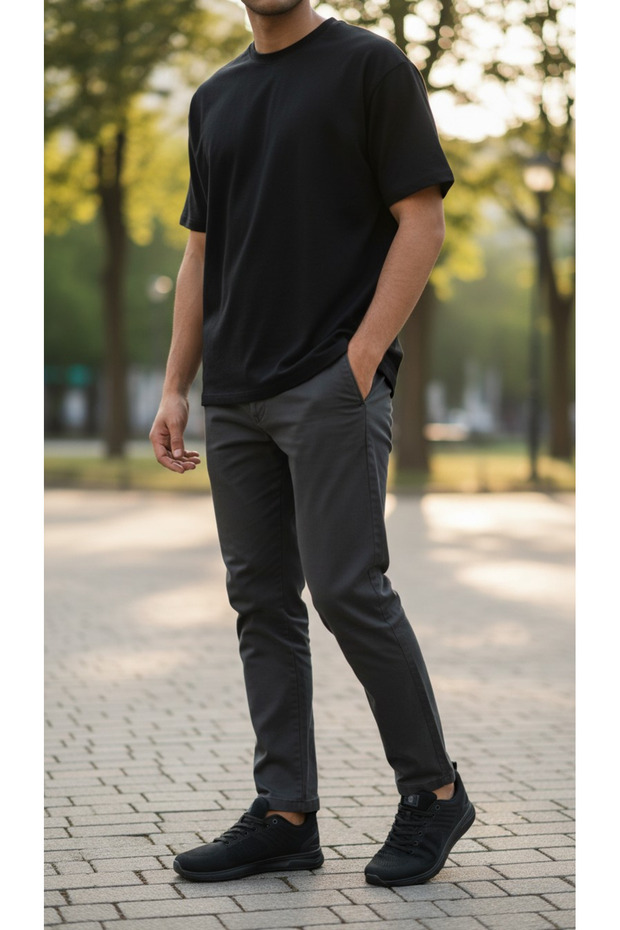 Konay 2303 Complete Black Orthopedic Soft Insole Sports Shoes