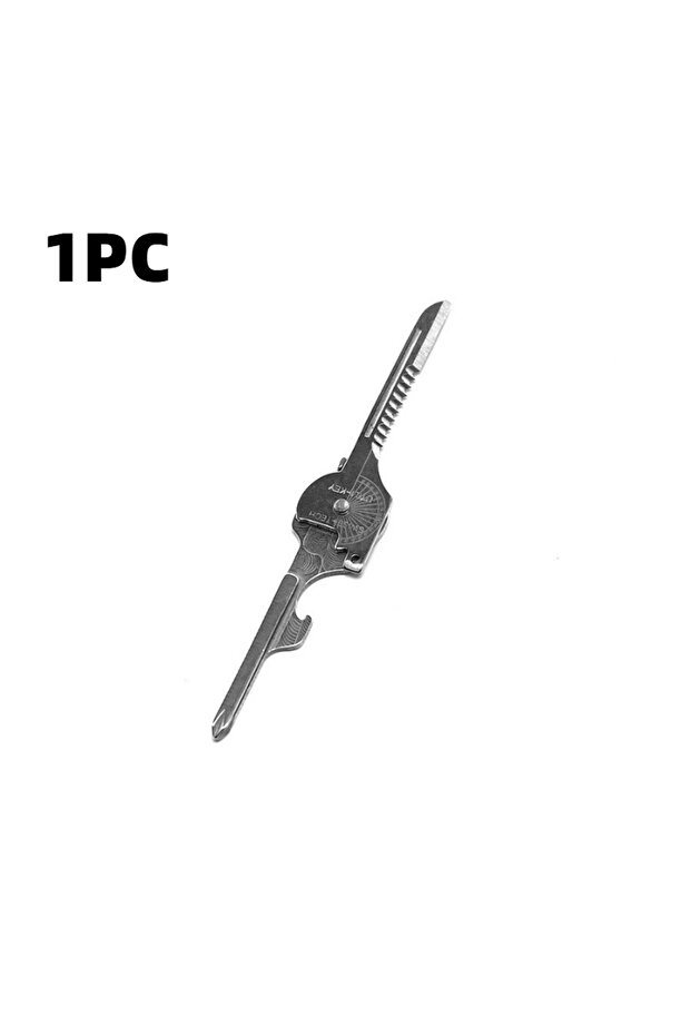 1PC 8-in-1 8-in-1 Multi-Tool Keychain Compact Survival Gear with Pliers, Screwdriver & Bottle Opener