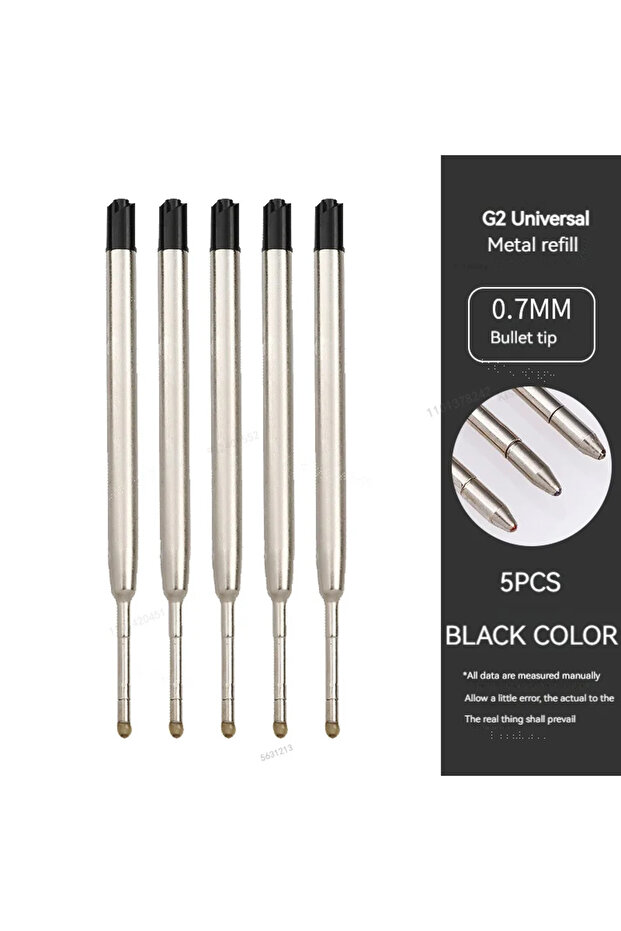 5 PCS Black 5-20pcs L:3.9 in/99mm Ballpoint Pen G2 Refills for Medium Point Blue Red Black Ink Rods