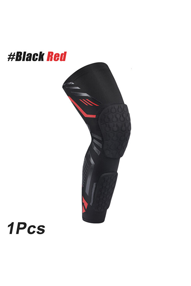 M BlackRed-1PCS 1PC غطاء ضاغط للركبة مع حماية مبطنة - دعم للساق قابل للتنفس للركبة
