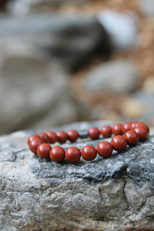 Jasper Red Natural Stone Bracelet