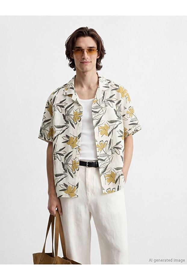 Regular Fit Patterned Men's Shirt