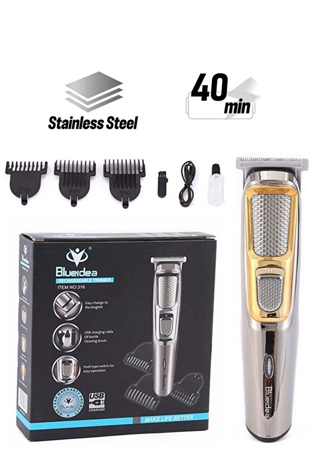 Blueidea Professional Precise Haircut & Grooming Kit For Men Wireless Beard & Hair Trimmer Kit