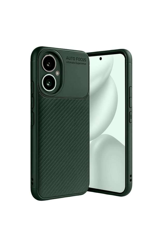 Honor 400 Case Auto Focus Carbon Cover - Dark Green