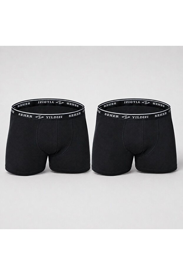 Men's Lycra Plain Cotton Boxer 2-Pack Seher