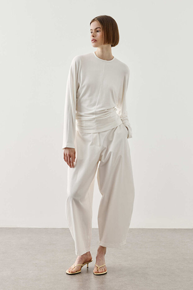 Barrel Pants White
