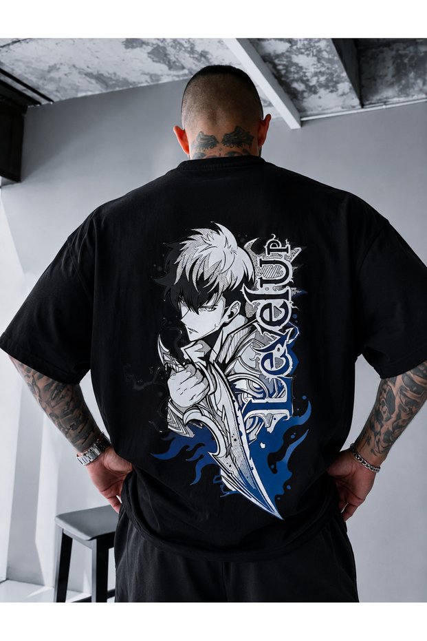 A Quality Men's Premium Anime Graphic Print Oversized T-Shirt