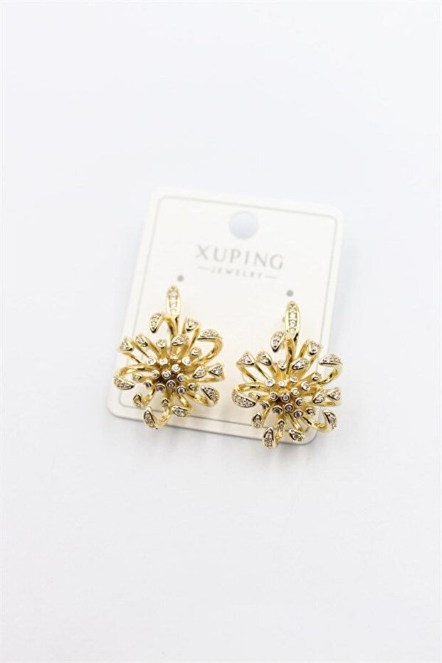 Flower Earrings - Gold