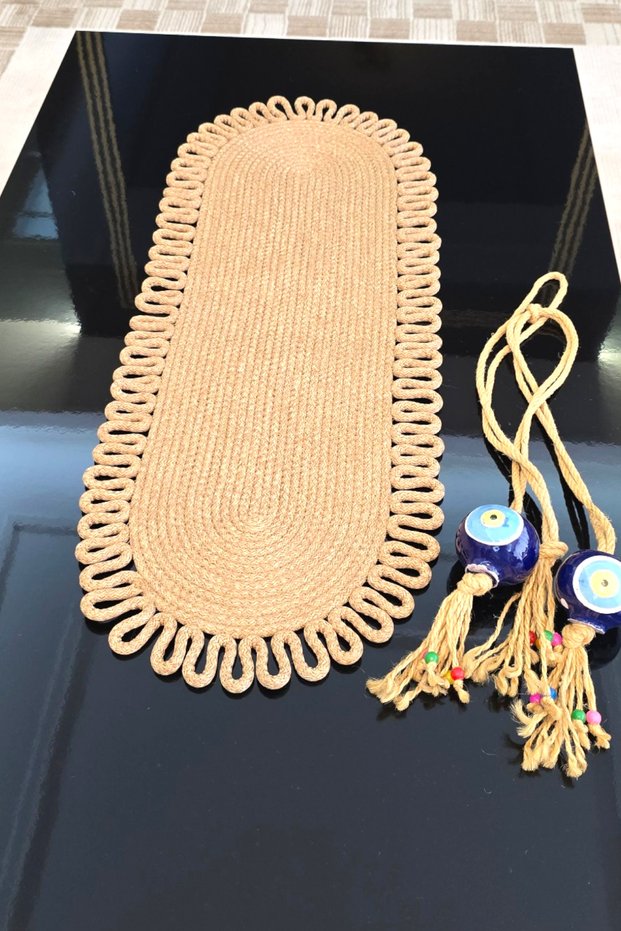 Wicker Jute Color 35X100 cm Decorative Runner Stylish Table Centerpiece Decorative Table Accessory