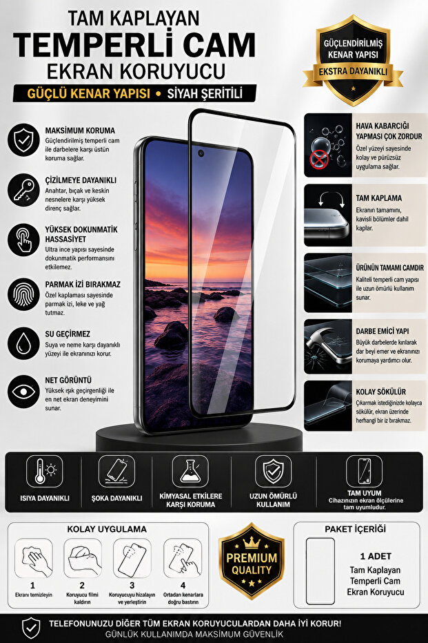 واقي شاشة كامل من الزجاج المقوى الفاخر متوافق مع Redmi Note 9 Pro/Note 9s